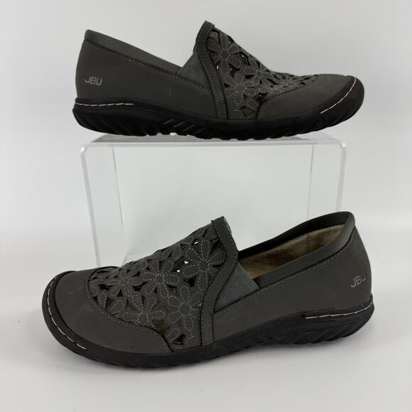 JBU Jambu Wildflower Moc Slip On Oxford Flat Gray Size 9 M Vegan Textile Upper - Picture 1 of 8